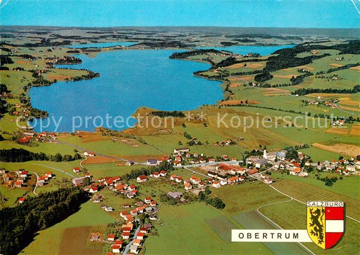 Obertrum See Fliegeraufnahme am Obertrumersee