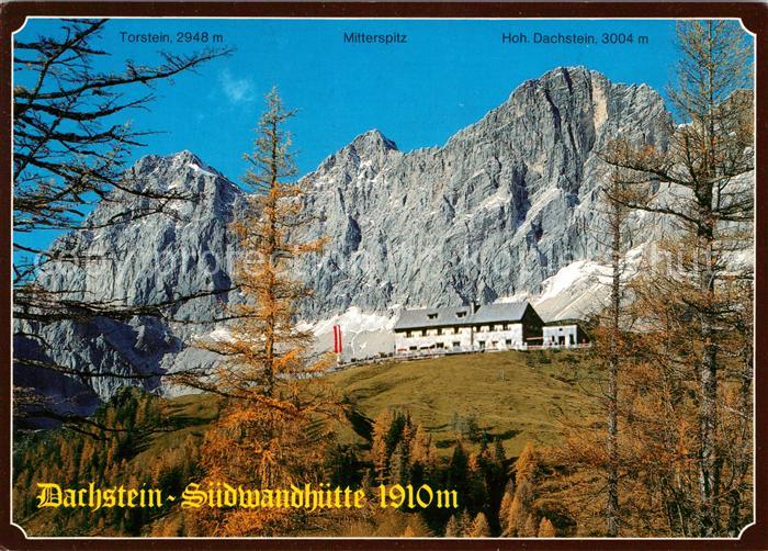 Dachstein-Suedwandhuette mit Dachstein Suedwand