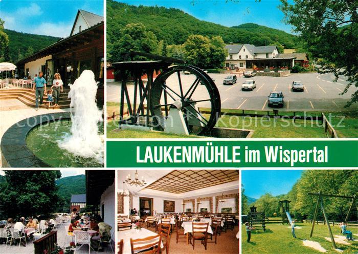 Lorch Rheingau Restaurant Cafe Laukenmuehle im Wispertal Terrasse Speisesaal Spi