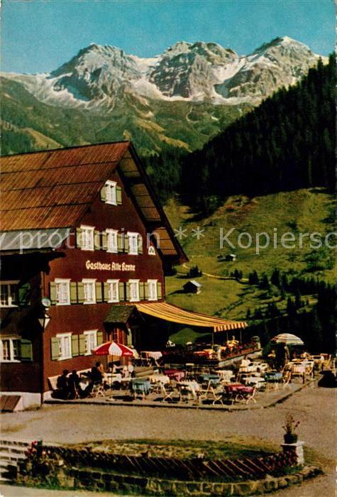 Mittelberg Kleinwalsertal Gasthof Alte Krone Terrasse