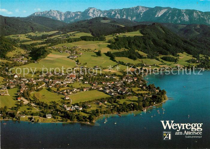 Weyregg Attersee Fliegeraufnahme