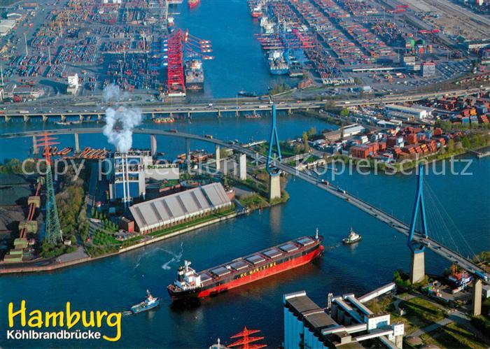 Hamburg Koehlbrandbruecke Fliegeraufnahme
