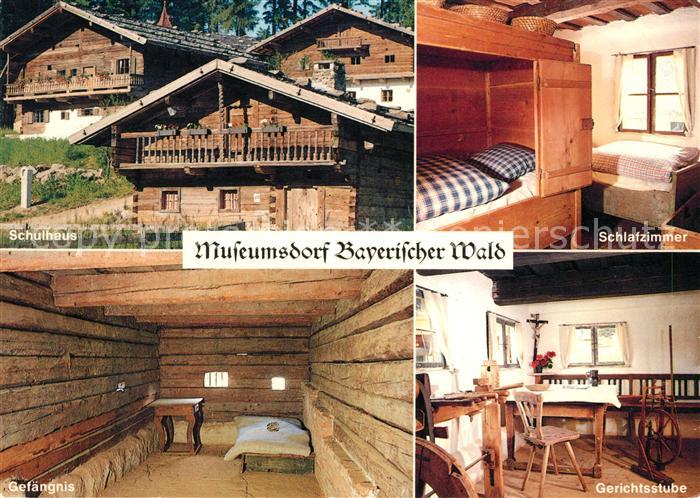 Tittling Museumsdorf Bayerischer Wald Schulhaus Schlafzimmer Gefaengnis Gerichts