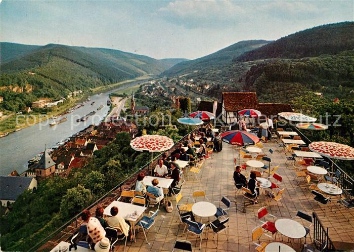 Hirschhorn Neckar Burgterrasse Neckartal