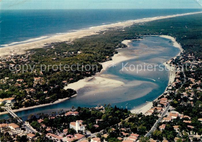 Hossegor Soorts Landes Le lac marin Fliegeraufnahme