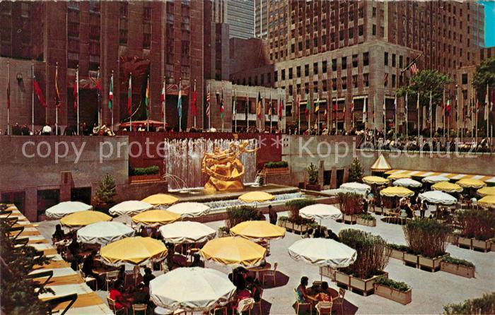 New York City Lower Plaza at Rockefeller Center