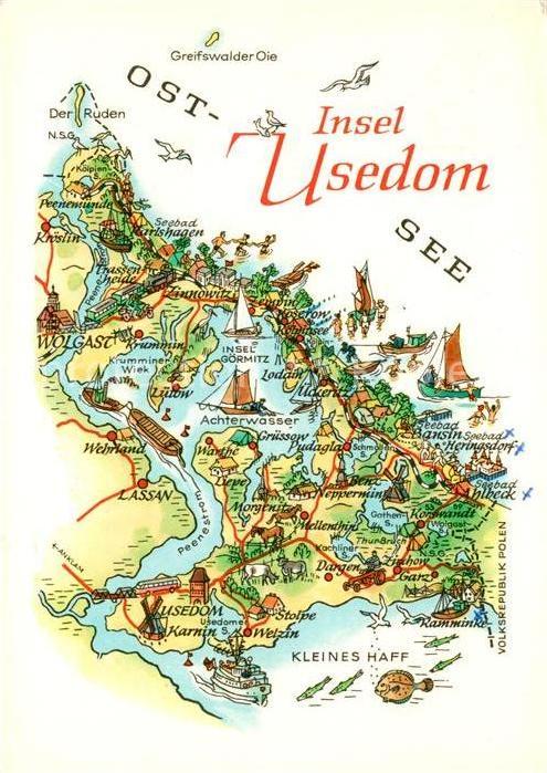 Insel Usedom Inselkarte