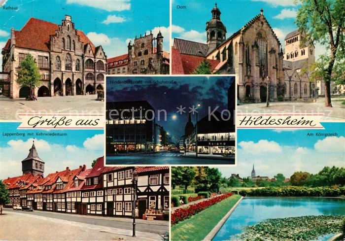 Hildesheim Rathaus Dom Lappenberg mit Kehrwiederturm Am Koenigsteich