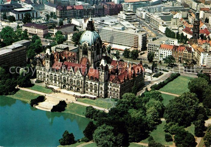 HANNOVER CITY Rathaus Fliegeraufnahme