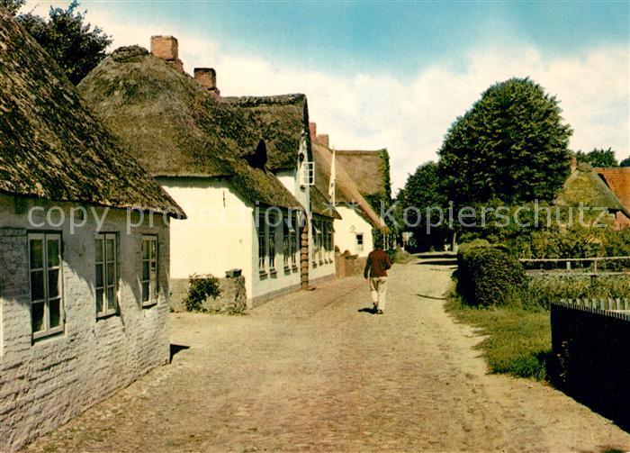 Insel Foehr Friesenhaeuser in Nieblum
