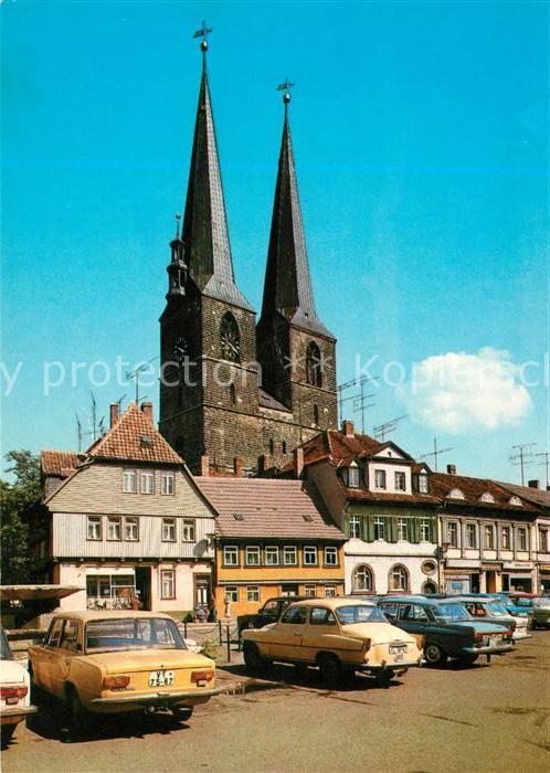 Quedlinburg Harz Blick zur Nikolaikirche