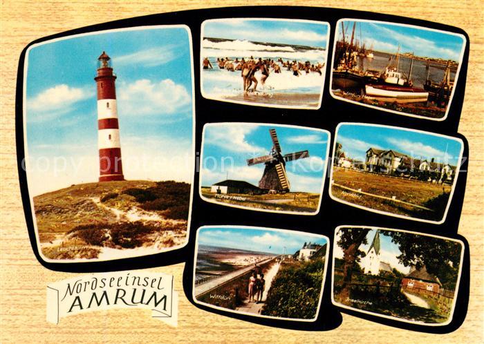 Amrum Leuchtturm Strand Muehle Nebel Wittduen Hafen Norddorf Inselkirche