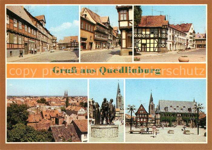 Quedlinburg Harz Poelkestrasse Marktstrasse Carl Ritter Strasse Stadtblick Muenz