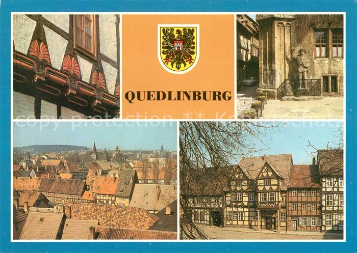 Quedlinburg Harz Stieg Roland am Rathaus Burgbergblick Schlossberg Klopstockhaus