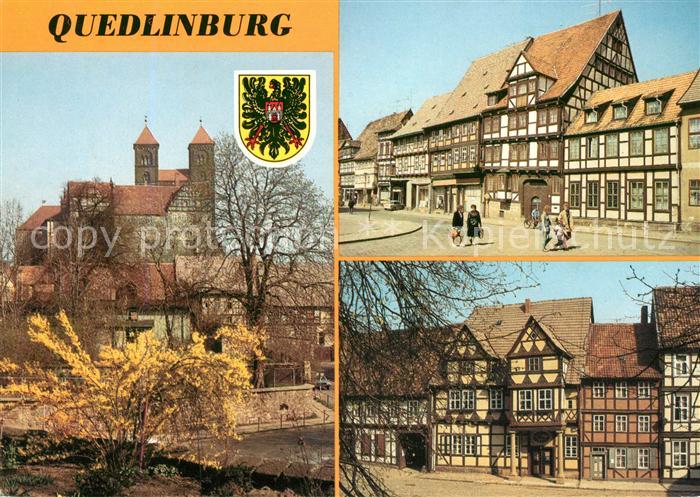 Quedlinburg Harz Stiftskirche und Schloss Steinweg Klopstockhaus