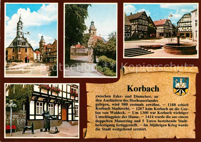 Korbach Kirche Schloss Markt Fachwerkhaeuser