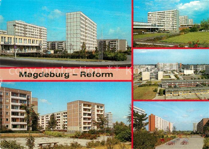 Magdeburg Poliklinik Wladimir Komarow Str HO Kaufhalle Teilansichten