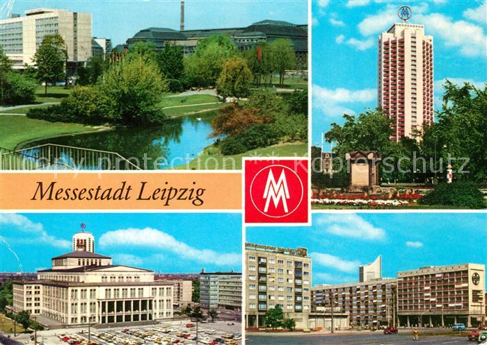 LEIPZIG Sachsen Schwanenteich Interhotel Stadt Leipzig Hauptbahnhof Wohnhochhaus