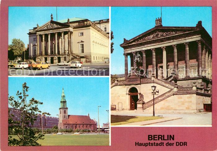 BERLIN  CITY Deutsche Staatsoper Marienkirche National Galerie