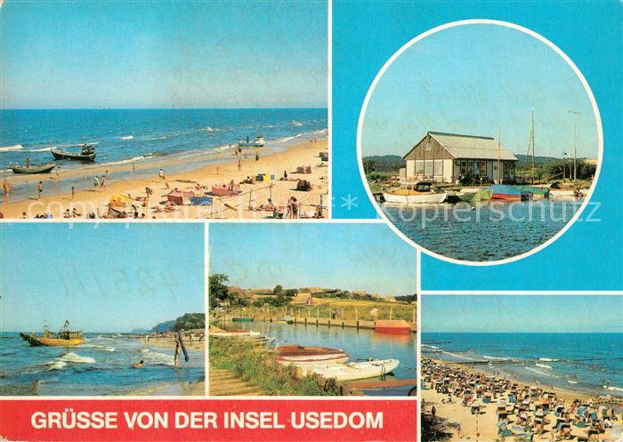 Insel Usedom ueckeritz Strand Bootshafen Achterwasser Koelpinsee Koserow