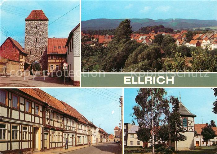 Ellrich Wernauer Tor Panorama Fachwerkhaeuser Pfeifferstrasse Glockenturm