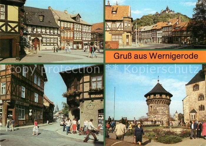 Wernigerode Harz Markt Schoene Ecke Pfarrstrasse Feudalmuseum Schloss Wernigerod