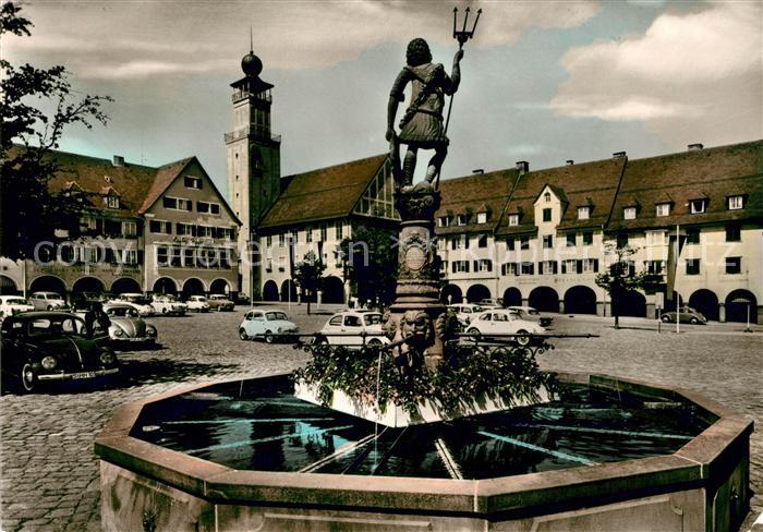 FREUDENSTADT BW Marktplatz Rathaus Marktbrunnen