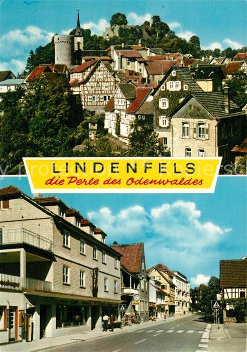 Lindenfels Odenwald Schloss Strassenpartie