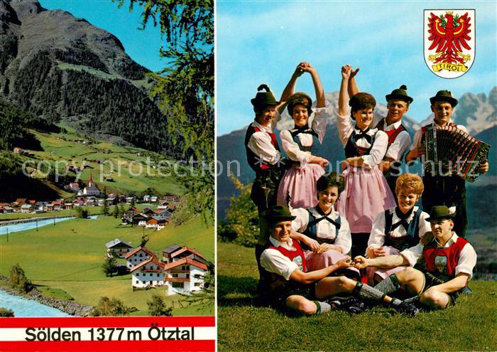 Soelden oetztal Ortsblick Trachtengruppe