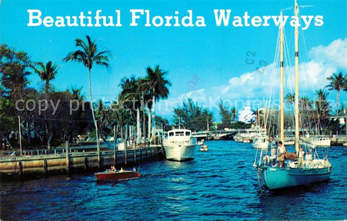 Florida US-State Boats along winding waterways