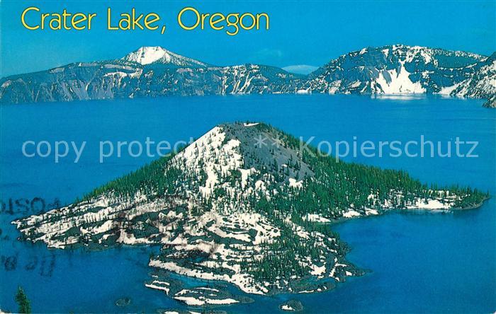 Crater Lake Wizard Island an extinct volcano cone