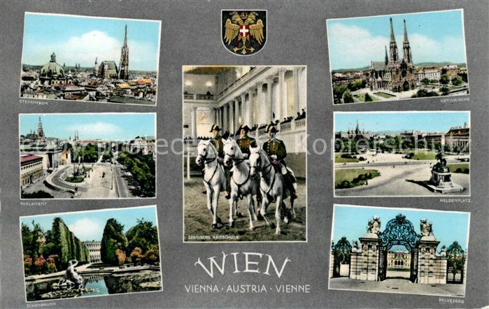 Wien Stephansdom Parlament Schoenbrunn Span Reitschule Votivkirche Heldenplatz B