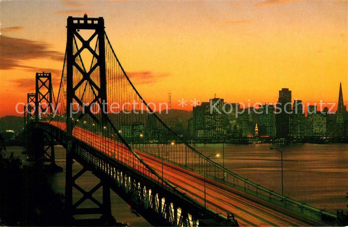 San Francisco California Skyline with Bay Bridge