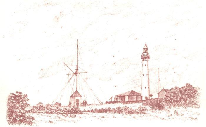 Durban South Africa Bluff Lighthouse Zeichnung