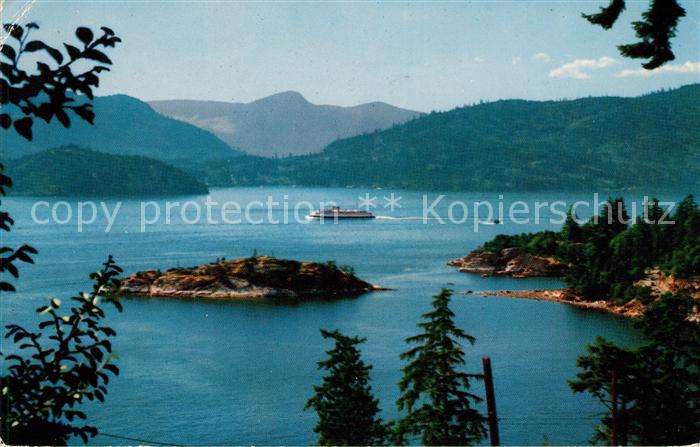 Vancouver British Columbia Howe Sound looking across to Bowen Island