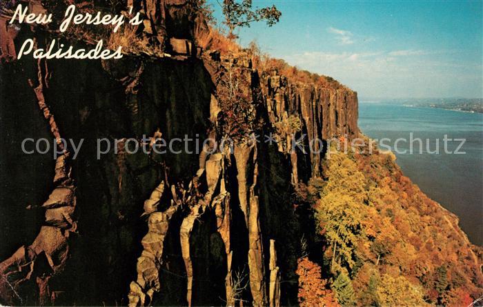 New Jersey The Palisades in Bergen County Hudson River