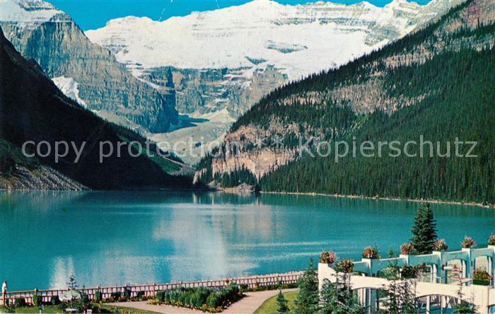 Canadian Rockies Lake Louise Chateau with Victoria Glacier