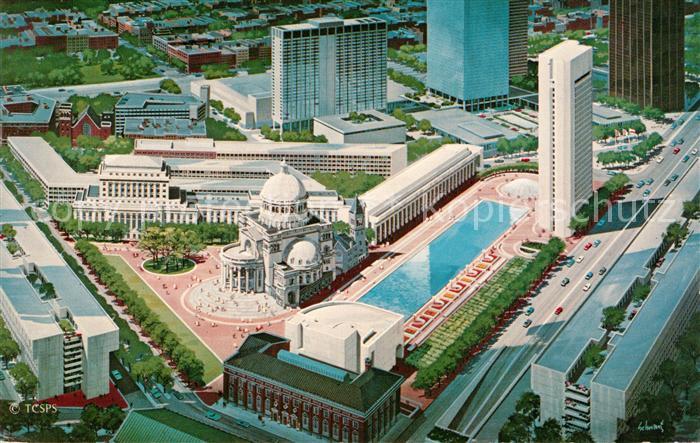 Boston Massachusetts Christian Science Church Center Air view