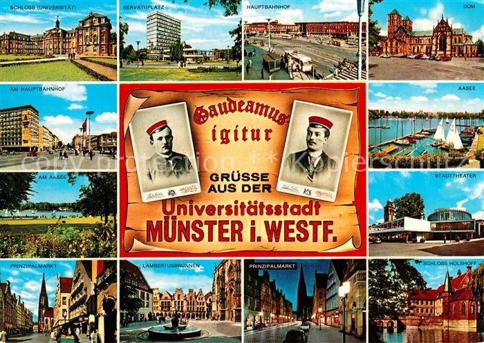 Muenster Westfalen Schloss Servatiusplatz Hauptbahnhof Dom Aasee Stadttheater Pr