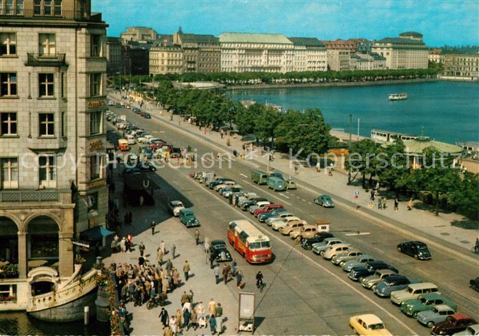 Hamburg Jungfernstieg mit Binnenalster