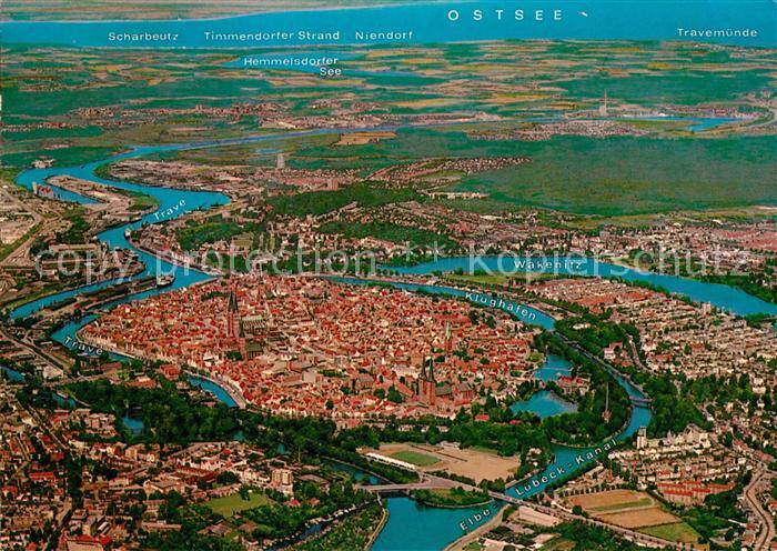 Luebeck Fliegeraufnahme