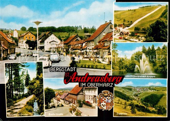 Andreasberg Harz St Rehberger Graben Breite Strasse Sessellift Leuchtfontaene mi