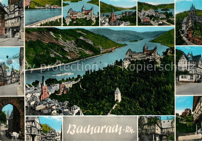 Bacharach Rhein Teilansichten Rheinpartien