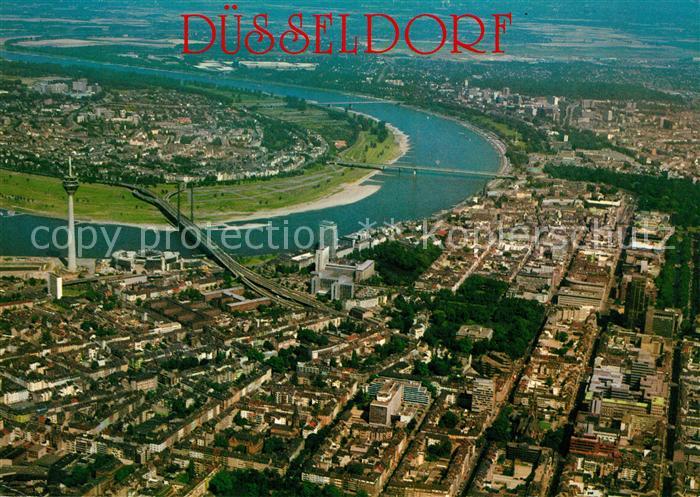 Duesseldorf Fliegeraufnahme mit Rheinturm