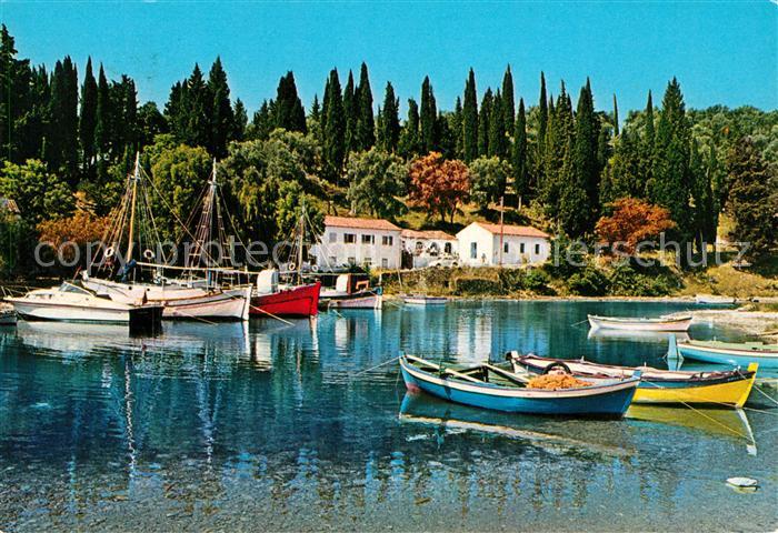 Corfu Korfu Malerischer Hafen Culura