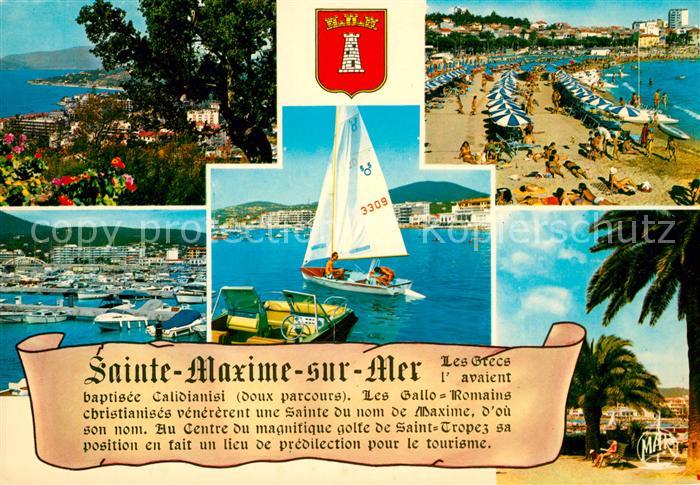 Sainte Maxime sur Mer Var Panorama Cote d Azur Plage Port Place des palmiers