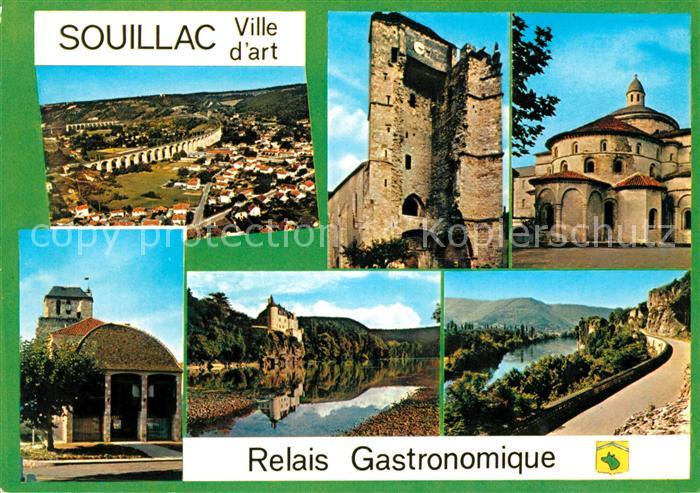 Souillac Panorama Ruine Schloss Strasse