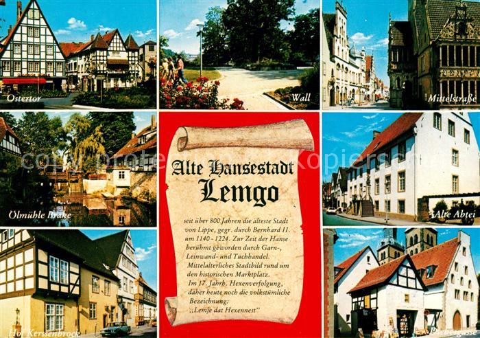 Lemgo Ostertor Wall Mittelstrasse oelmuehle Brake Alte Abtei Hof Kerssenbrock Ga