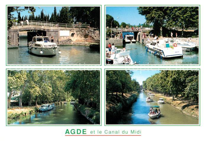 Agde Ecluse ronde sur le Canal du Midi et les canaux qui y menent
