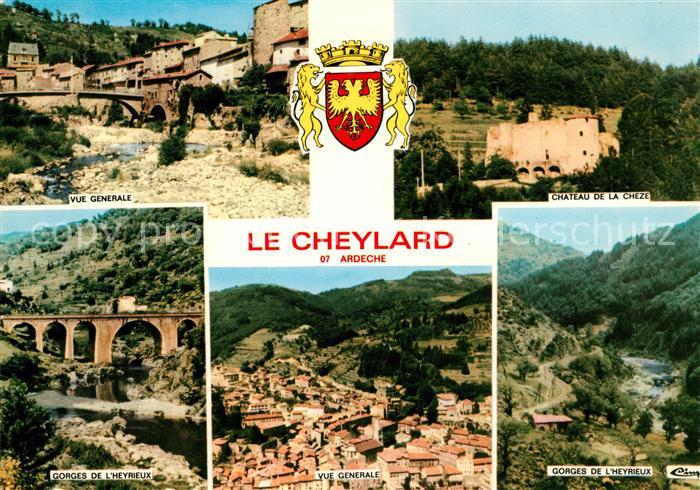 Le Cheylard Vue Generale Chateau de la Cheze Gorges